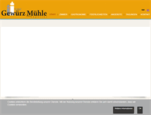 Tablet Screenshot of hotel-gewuerzmuehle-gera.de